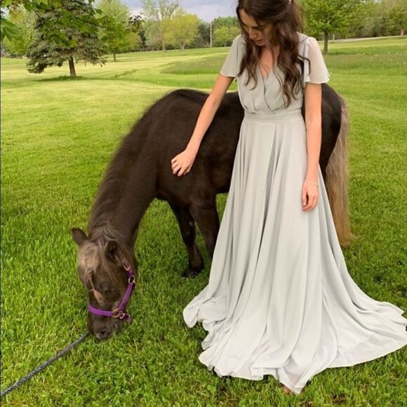 ANTHROPOLOGIE x BHLDN Oralee Dress morning mist - Picture 9 of 9